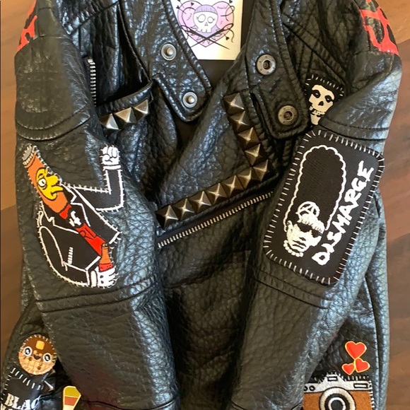 DIY Kids Punk “Leather” Jacket ❤️ Dead Kennedy’s - Picture 7 of 9